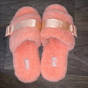 UGG Women's Fluffita Platform Slide Sandals Pink Blossom Size 6